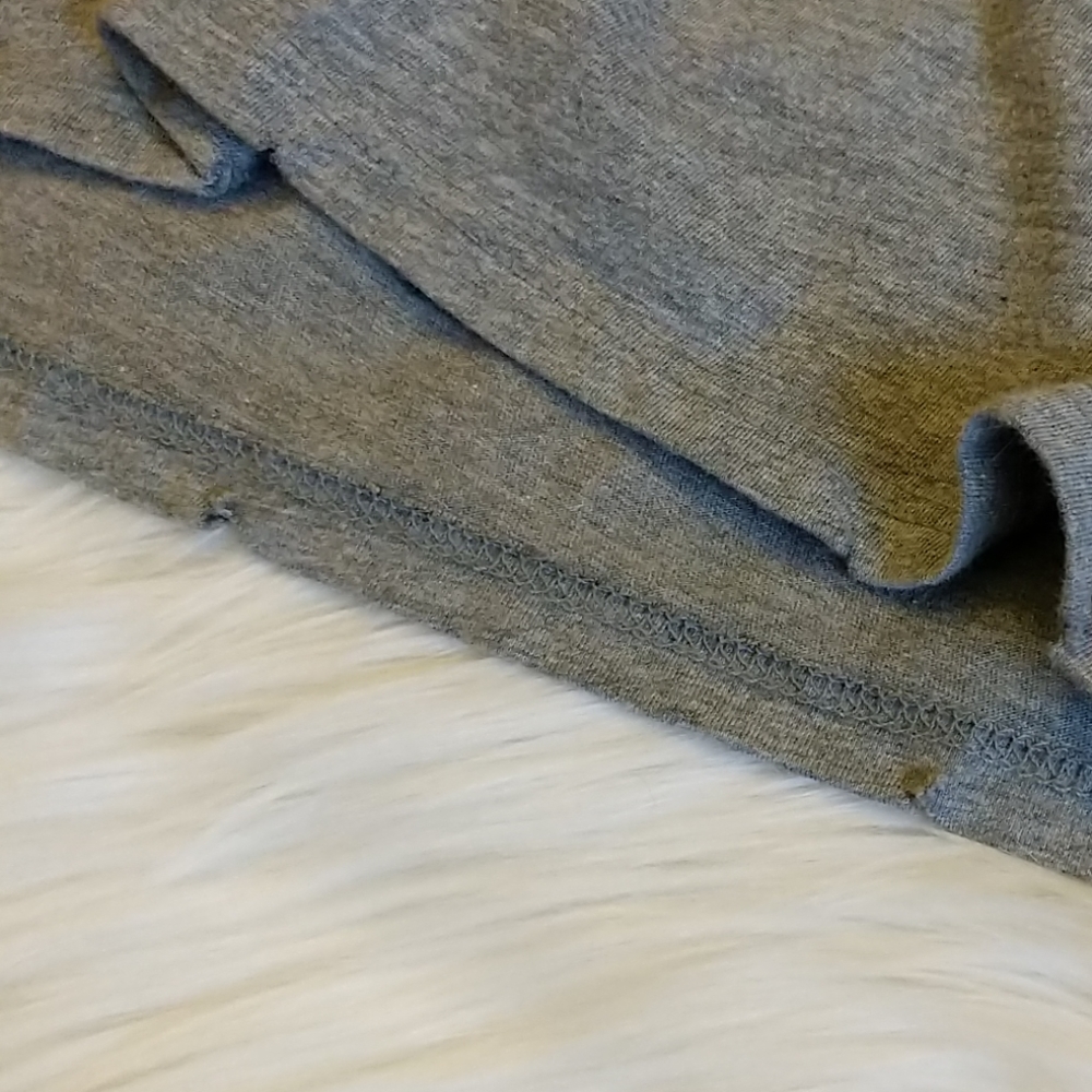 Topshop Grey Distressed Tee - Picture 6 of 7